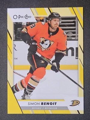 23-24 O-Pee-Chee Simon Benoit 🌈🌈🌈 Yellow Border Variant  - Image 1 of 2
