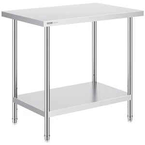 VEVOR 610*914mm Stainless Steel Work Prep Table Commercial Worktable SUS201 - Picture 1 of 12