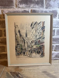 Franz Herbelot Watercolor "Place Maubert in Paris” Signed - Picture 1 of 8