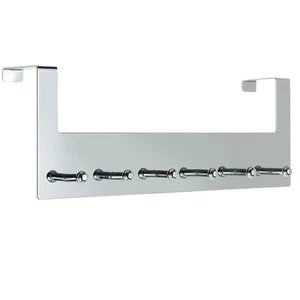 Edelstahl Over-the-Door Haken Aufhänger - 6 Haken für Mäntel, Kleidung & Handtücher - Bild 1 von 5
