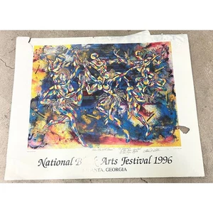 1996 Steve R. Allen "Praise Him With Dance" Vintage Print / Poster  Autographed  - Picture 1 of 11