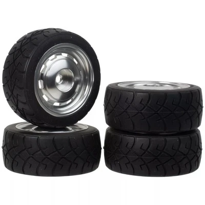 Llantas de aluminio para plato y neumático de goma para lonchera Tamiya SW-01 mini chasis M Foto 1 de 3