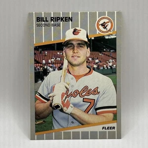 Carta Baseball Bill Ripken FF Black Box Error 1989 Fleer #616 ottime condizioni - Foto 1 di 10