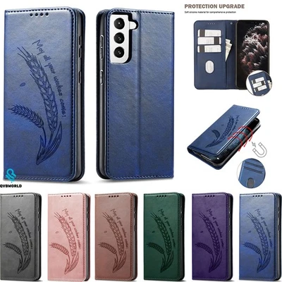 Phone Case Cover for Samsung A07 A16 A06 A55 A35 Wheat Ear Magnetic Wallet Case - Image 1 of 4