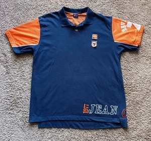 Camisa polo vintage Bugle Boy para hombre grande azul marino manga corta - Imagen 1 de 8