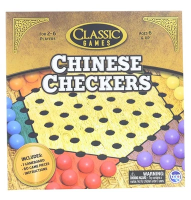 Classic Games Wood Chinese Checkers Set | Board & 60 Game Pieces - Image 1 of 2