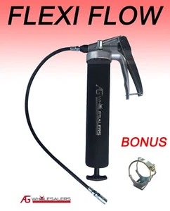 VARIABLE FLOW / PRESSURE GREASE GUN PISTOL GRIP INDUSTRIAL QUALITY MANUAL FLEXI - Picture 1 of 2