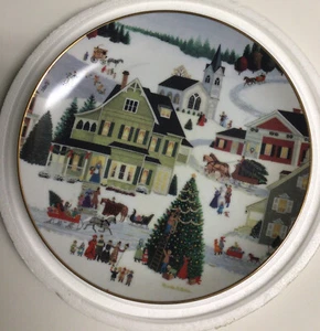 Weihnachten auf der Hauptstraße Teller Martha B. Leone 1992 Celebration of Yesteryear - Bild 1 von 4