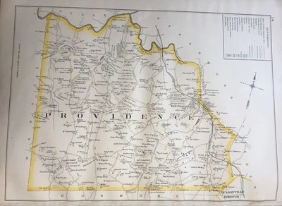 1899 PROVIDENCE LANCASTER COUNTY, PA. BEAVER CREEK TO HESS STATION ATLAS MAP - Image 1 of 3
