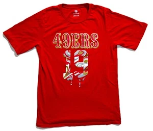 San Francisco 49ers Youth XL Deebo Samuel #19 Drip T-Shirt Scarlet NFL Tee - Picture 1 of 3