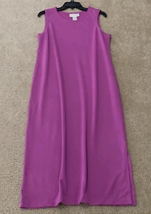 Susan Graver Womens Tank Dress Size M Purple Round Neck Sleeveless Stretch NWOT - Picture 1 of 9