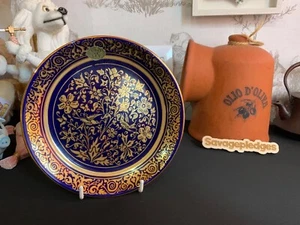 Plato Oro De Ley Azul Cobalto Profundo con Diseño Dorado 6.5 Pulgadas 2000 Porcelanas - Imagen 1 de 9