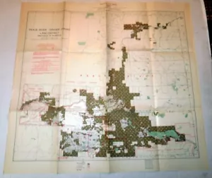 1927 MAPPA PIEGHEVOLE - PEACE RIVER GRANDE PRAIRIE TERRITORIO DISTRETTO, PROVINCIA DI ALBERTA - Foto 1 di 4