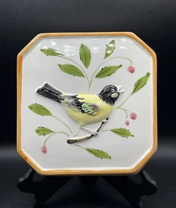 Jello Mold Gailstyn-Sutton Wall Art 5 Piece Hand Painted Set Bird & Fruit Vtg - Picture 1 of 19