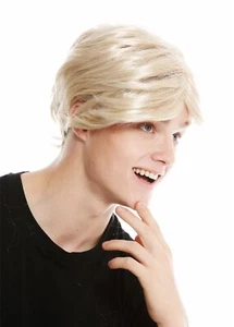 Perücke Herren Männer Herrenperücke kurz Scheitel Karneval blond PW0174-ZA83 - Bild 1 von 4