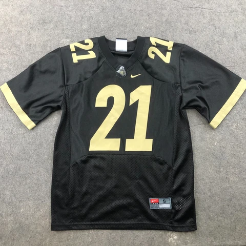 Purdue Boilermakers Football Jersey Boys Small Black Gold #21 Double Sided Cover