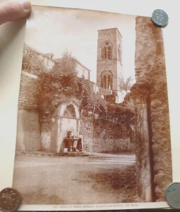 ANTICA FOTOGRAFIA ALBUMINA ALINARI 25X20 RAVELLO SALERNO SOUVENIR  FOTO  1890C - Picture 1 of 2