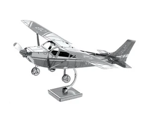 Cessna 172 Aircraft Metal Model 3D Metal Model Laser Cut Kit Hobby Gift Present - Picture 1 of 8