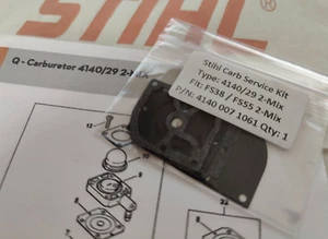 Stihl FS55 2-Mix Brushcutter Carb Service Kit. Carburetor Model 4140/29 2-Mix - Picture 1 of 2