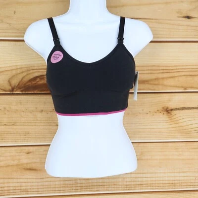 Leading Lady Nursing Bra Adjustable with Nursing Pads Womens Size S Black NWT - Image 1 of 4
