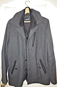 PEACOAT Gray APT.9 Men's Double Breasted Wool Blend - Size M - Picture 1 of 1