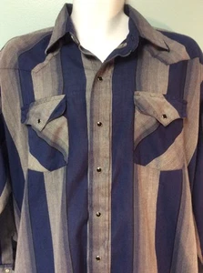 Panhandle Slim Western Shirt Size 18-34 Pearl Snaps Long Sleeve Made in USA - Picture 1 of 4