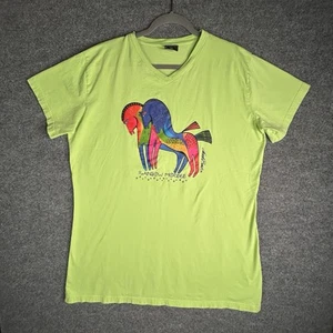 Vintage Laurel Burch T-shirt Dress Size Large/xlarge Artistic Apparel Horses - Picture 1 of 7