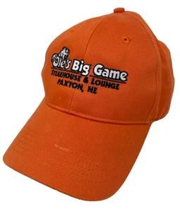 Ole’s Big Game Streak House & Lounge Paxton NE Strapback Baseball Hat Orange - Picture 1 of 4