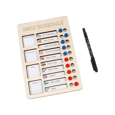 Daily Schedule Board Hanging or Standing 15x22cm with Pen to - Image 1 of 4