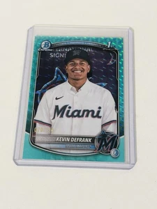 Kevin Defrank 2025 Bowman Chrome Aqua Refractor /125 1st Bowman Miami Marlins - Picture 1 of 1