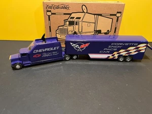 1/64 ERTL PETERBILT SEMI TRUCK & TRAILER #25017 CHEVROLET CORVETTE INDY PACE CAR - Picture 1 of 5