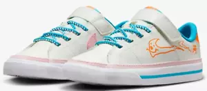 Zapatillas bajas Nike Court Legacy 2.5Y para niños - blancas/azules/rosa - Imagen 1 de 4