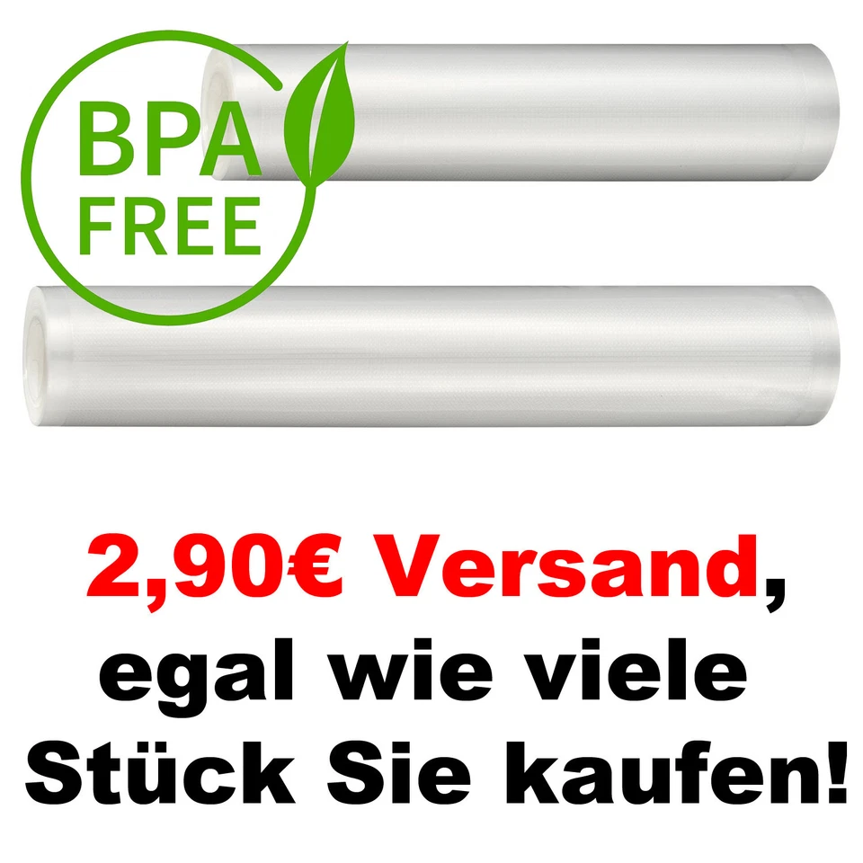 AMBIANO Vakuumierfolie BPA FREI Vakuumierbeutel Folienrolle Vakuumrollen Sous vide 95°C