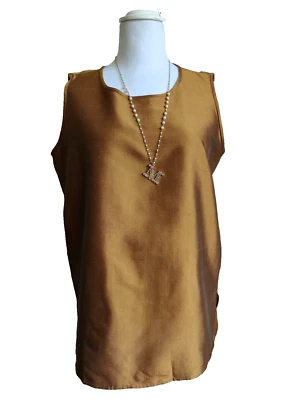 🌟MAX MARA SILK Top sin mangas US 16, It50, De46, Fr48 (MÁS talla 21, W12) Foto 1 de 4