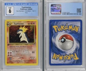 ⚡🔥 CGC 6.0 1st Edition Typhlosion + Cyndaquil Set Neo Genesis 🔥⚡ EX/NM Pokemon - Picture 1 of 2