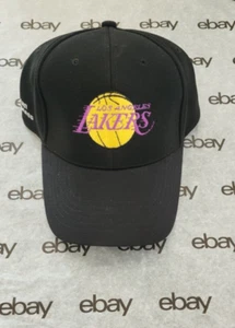NBA Los Angeles Lakers Youth Hat Black Fitted LA Logo -American Express onside - Picture 1 of 3