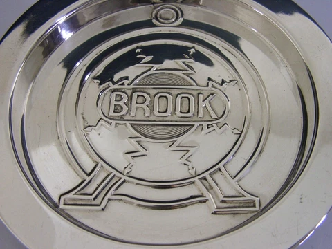 ART DECO ENGLISH ANTIQUE SOLID STERLING SILVER BROOK DISH 1918 ADVERTISING 104g Cover