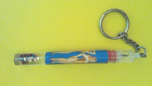 Swimsuit/Colored Beads in Liquid keychain. key chain ring tag - Picture 1 of 2
