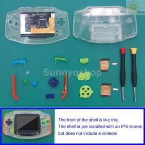 Colorful Clear White GBA GameBoy Advance IPS Screen Drop in LCD Backlight Kit - Picture 1 of 3