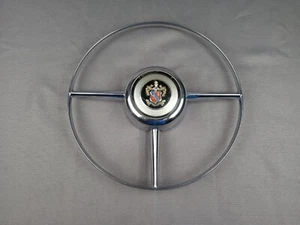 1950 Buick Chrome Horn Ring Button 1340519 Special Roadmaster Riviera Banjo OEM - Foto 1 di 24