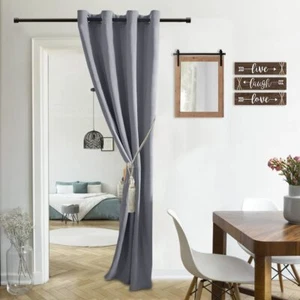 96 Inch Door Curtains for Doorway,Faux Accordion Bi-fold Insulated Curtains f... - Picture 1 of 9