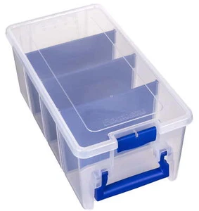 SMALL STORAGE BOX Multipurpose Organizer Crafts 15 Inches, Plastic - Picture 1 of 6