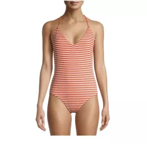 No Boundaries Striped One Piece Swimsuit Various Sizes - Picture 1 of 1