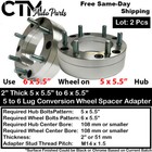 2x 2 5x5.5 to 6x5.5 108mm Bore Conversion Wheel Spacer Adapter 12x1.25 Suzuki Suzuki Samurai