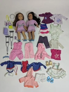 American Girl Truly Me 18" Set 2 Puppen mehrere Hosen Shirt Schuhe Zubehör - Bild 1 von 11