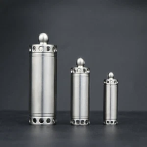 Titanium Pill Holder Case Organizer Container Portable Waterproof Keychain EDC - Picture 1 of 14