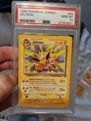 Psa 10 Jolteon Non Holo 1999 Jungle #20 Vintage Pokemon - Image 1 of 2