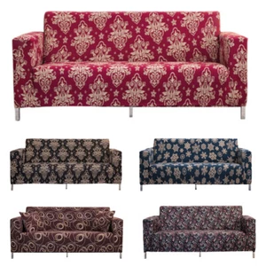 Spandex Stretch Sofa Cover Floral Printed Couch Slipcover Protector for 4-Seater - Picture 1 of 41