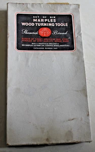Vintage MARPLES SHAMROCK BRAND No 1001 Set Of 6 Wood Turning Chisels Look Unused - Picture 1 of 10