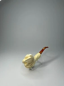 Meerschaumpfeife aus 100% Block-Meerschaum mit Adlermotif , ohne Filter, Nr.14 - Bild 1 von 11